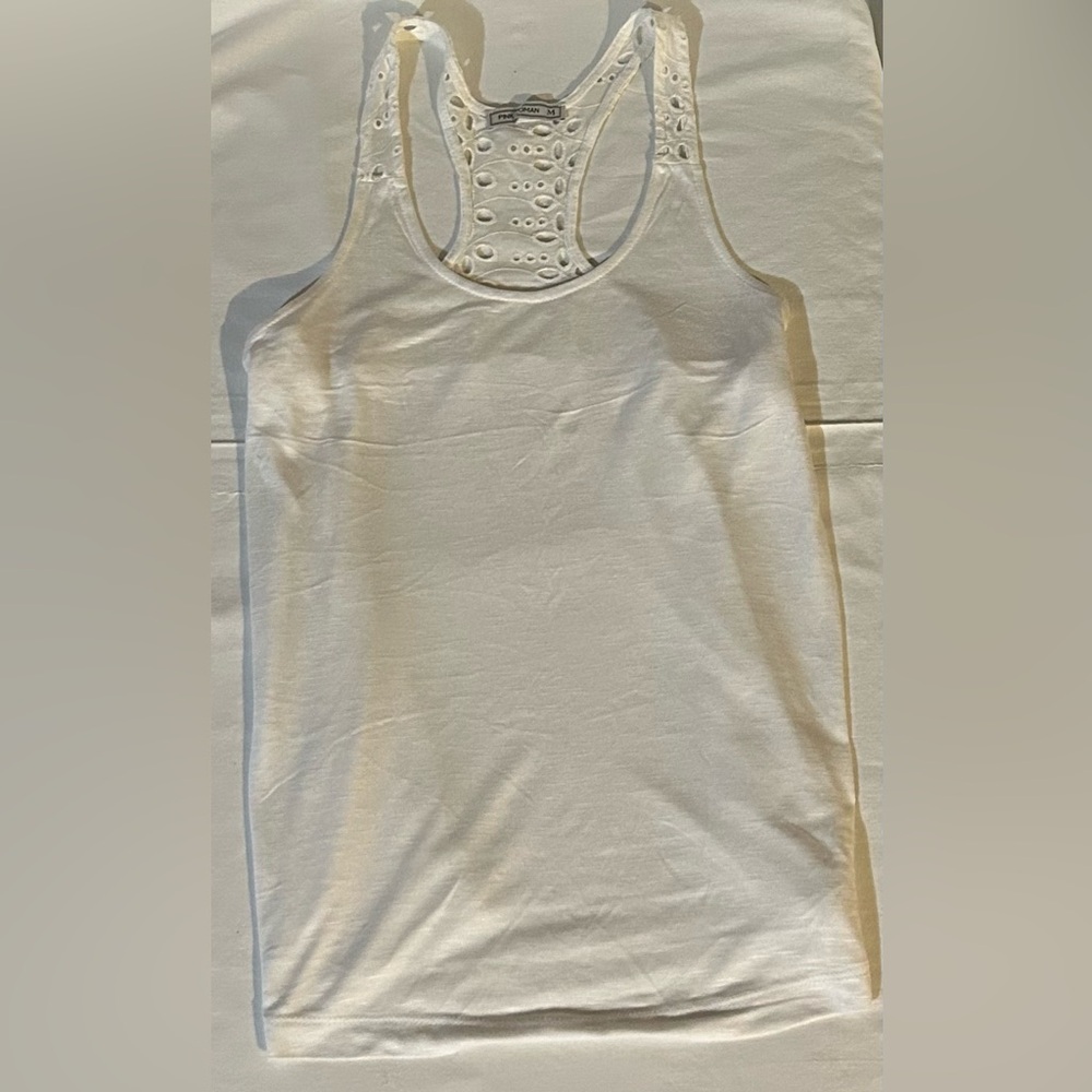 Women’s White Tank Top Size M Brand: Pink Woman